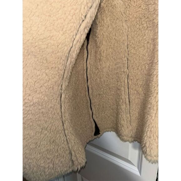 Knox Rose Women's Faux Sherpa Fur Vest Brown Size XL Open Front - Picture 4 of 6